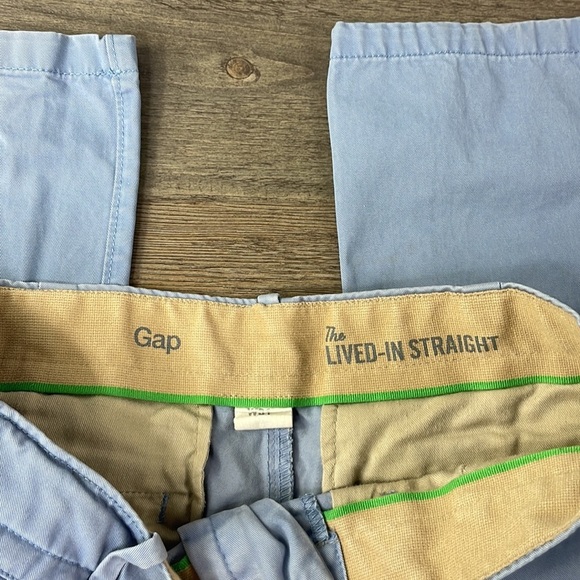 Gap Mens Lived in Straight Light Blue Grey Pants, size 31x32 - Picture 3 of 11